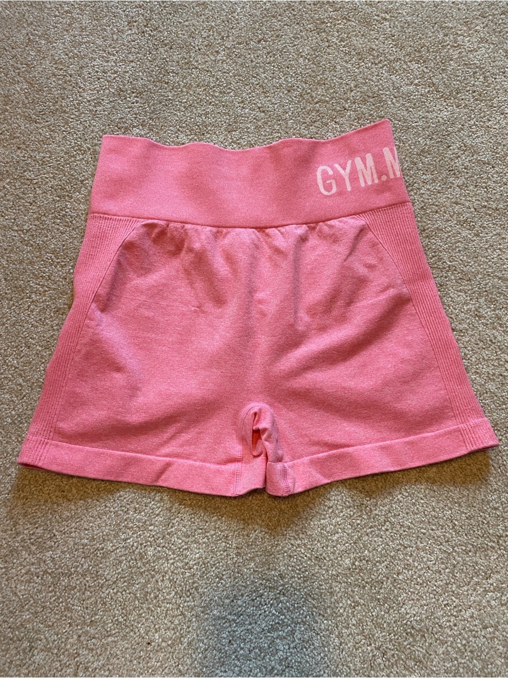 Bright Pink Compression Workout Shorts